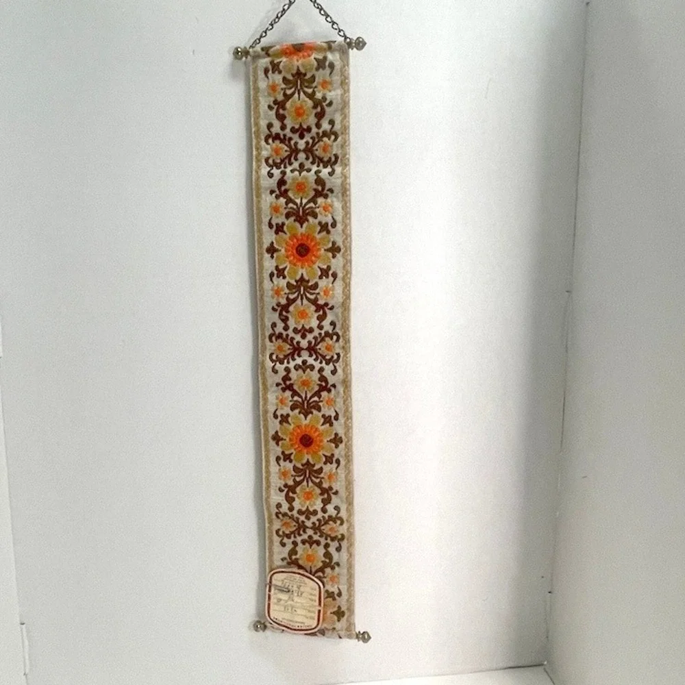 Vintage 1970s Austrian Tyrolean Woven Bell Pull Haller Textilwerk (20